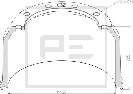 PE AUTOMOTIVE Bremžu trumulis 046.424-00A